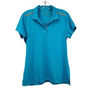 Columbia Golf Women’s Short Sleeve Polo Turquoise/Gray Size Medium